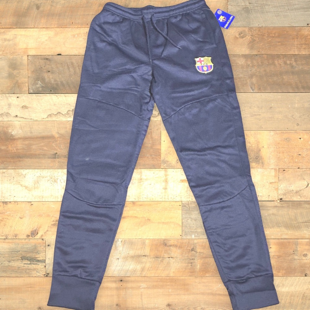 FC Barcelona Official Licensed Navy Blue Soccer Training Pants Small NWT
